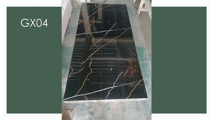 Panel de pared de PVC dorado negro