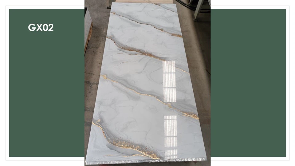 Panel de pared de PVC de alambre dorado