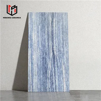 Azulejo de efecto piedra de lujo azul océano